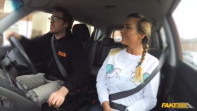 Busty Gym Bunny Squats On Cock / Fakedrivingschool