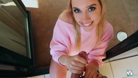 Gorgeous Chick In Pink Sweater Deepthroats A Cock And Gets Fucked On Balcony / True Amateurs
