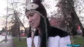 Russian Babe Takes Cash And Cock / Publicagent