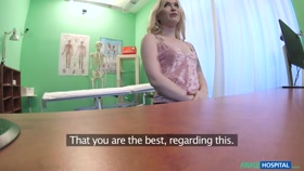 Blonde Sucks Cock For Bigger Boobs / Fakehospital