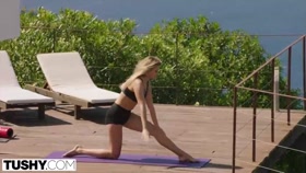 Tushy Yoga Instructor Gets Anal Dominated By Client's Husband