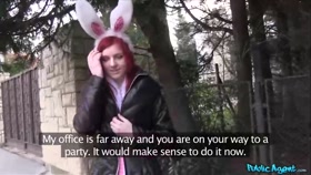 Hot Easter Bunny Girl Fucked Outside / Publicagent